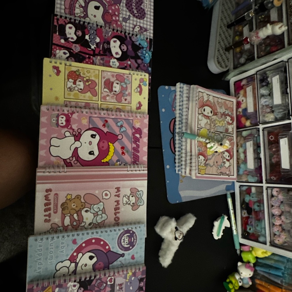 Cute Character Spiral Notebooks - Pink and Purple